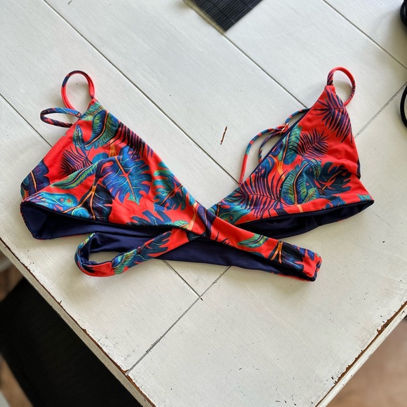 L*Space bikini top Rocky In Persimmon/Navy Reversible XL  was $119 Shopbop - Picture 5 of 10